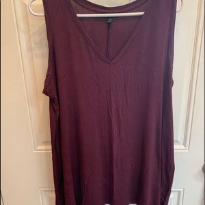 Lane Bryant swing Burgundy tank size 18/20